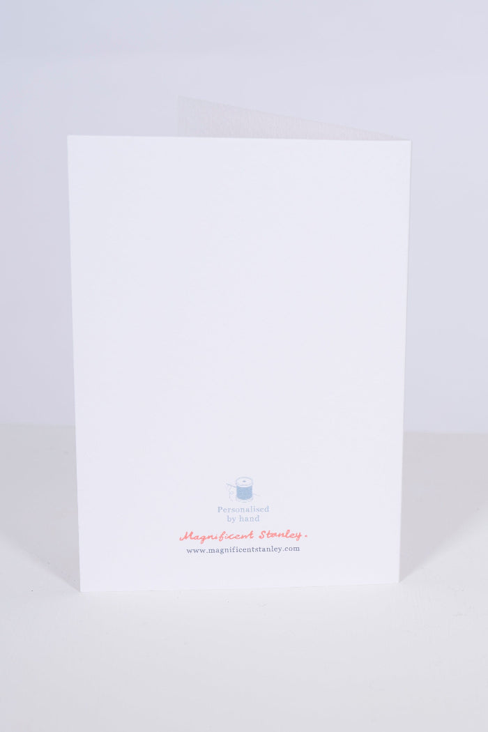 Magnificent Stanley Liberty Print Balloon Birthday Card