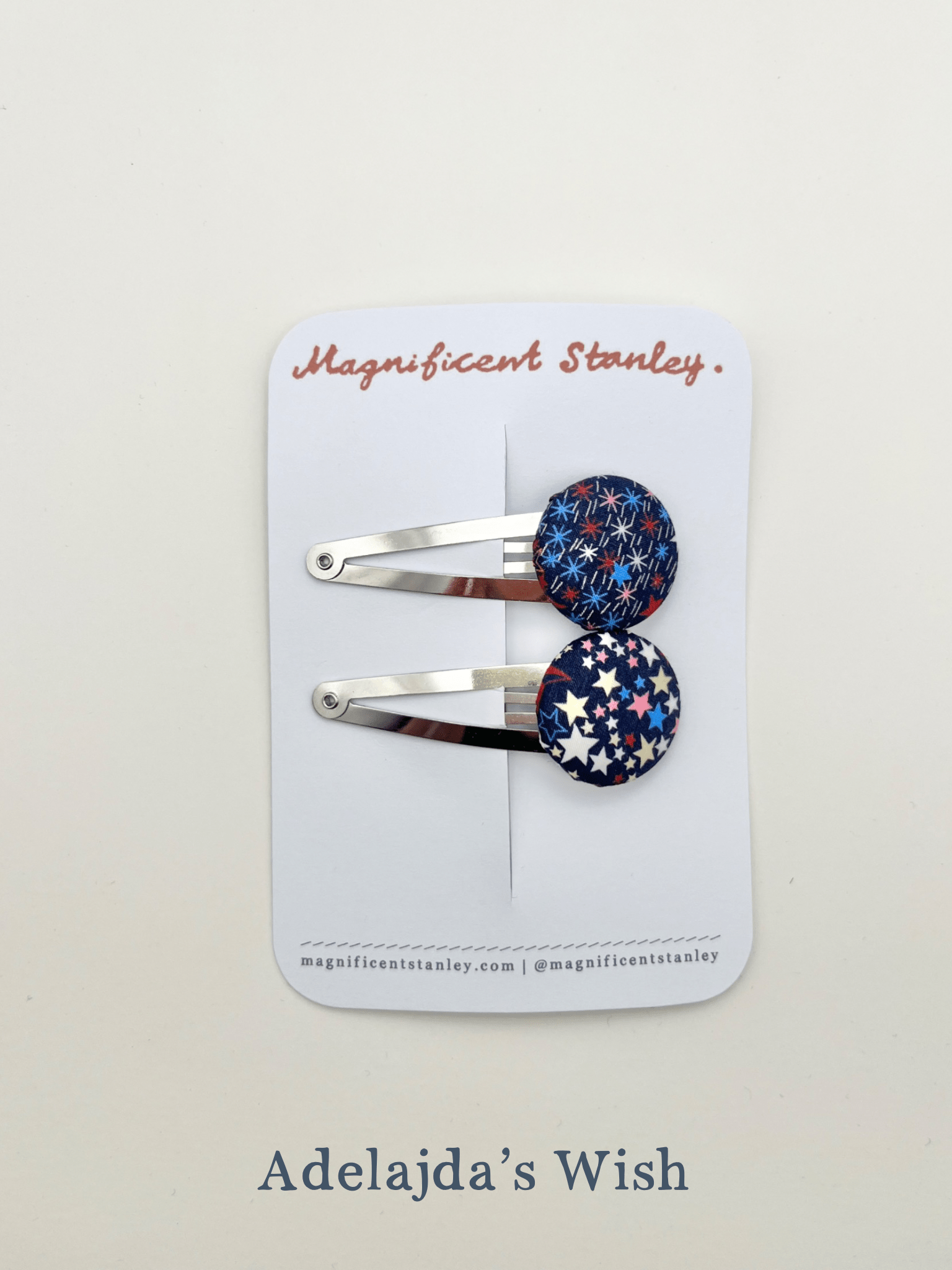 Magnificent Stanley Liberty Print Bobble Hair Clips in Adelajda's Wish
