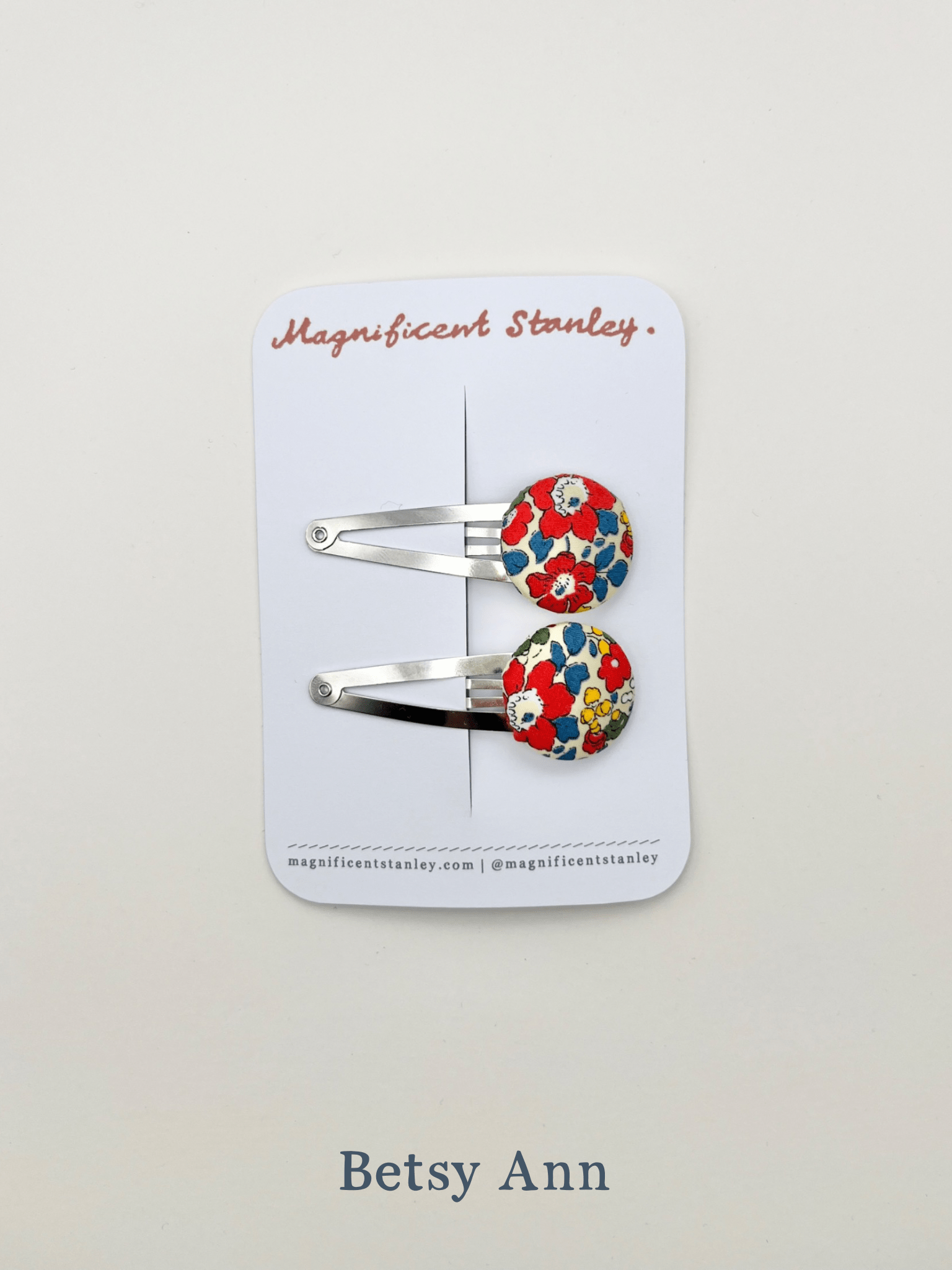 Magnificent Stanley Liberty Print Bobble Hair Clips