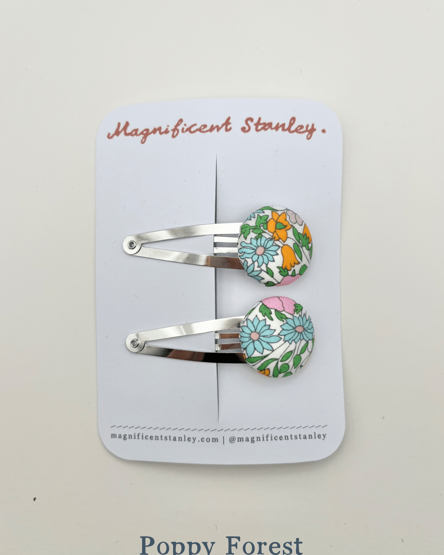 Magnificent Stanley Liberty Print Bobble Hair Clips