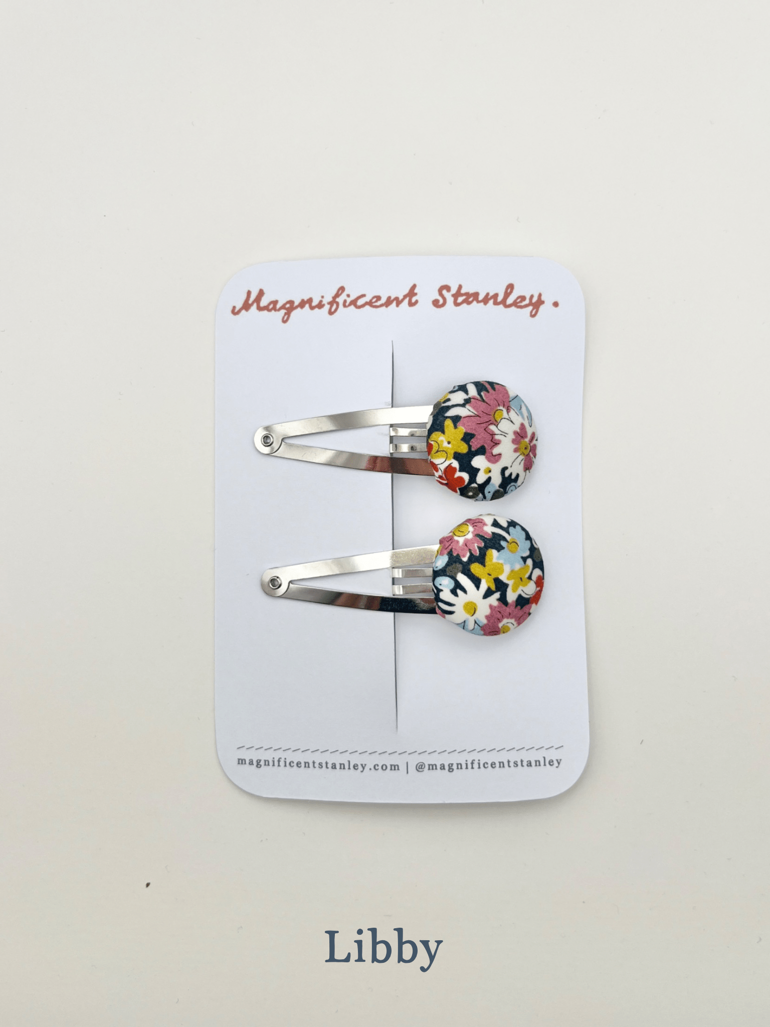 Magnificent Stanley Liberty Print Bobble Hair Clips