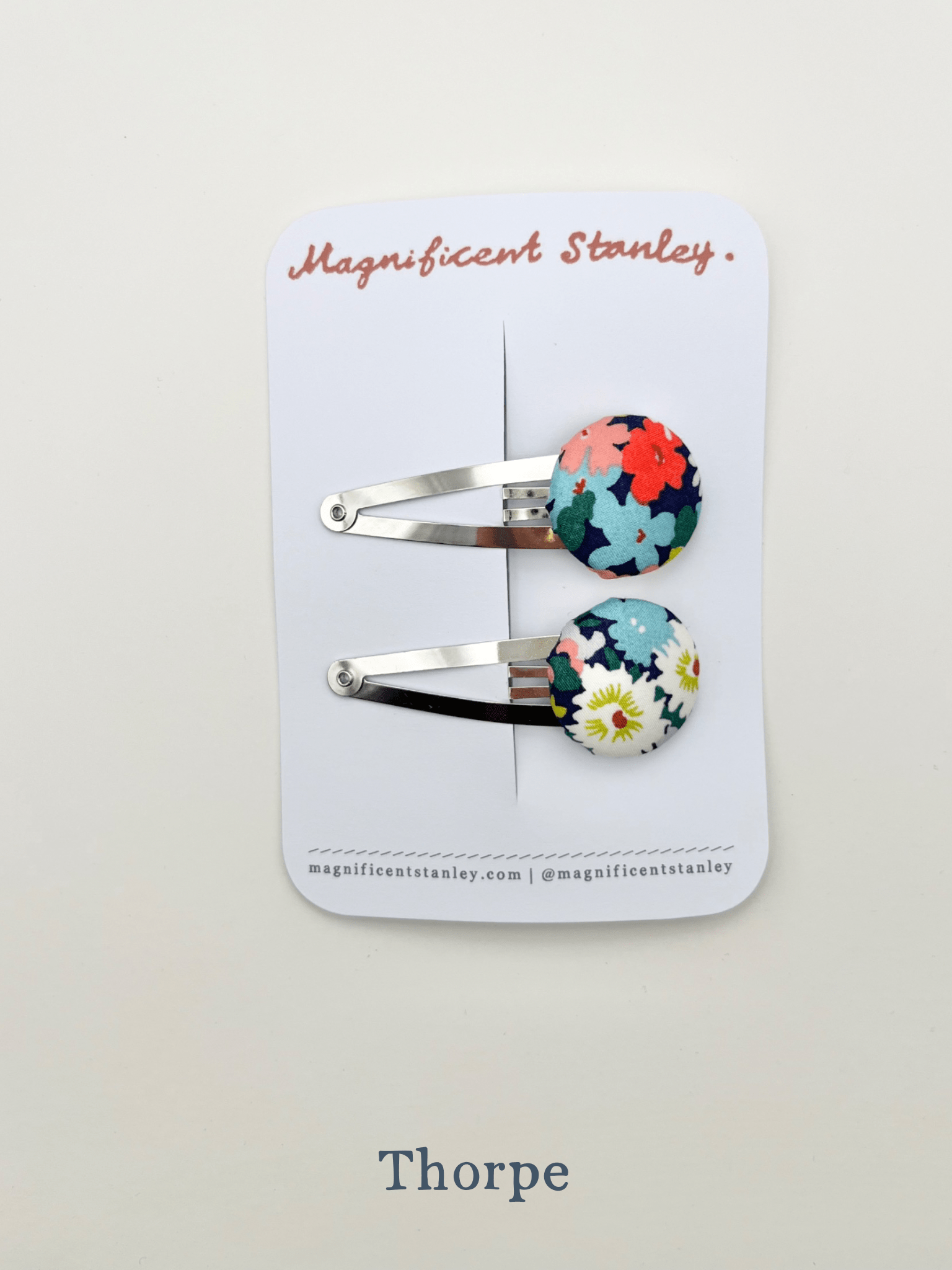 Magnificent Stanley Liberty Print Bobble Hair Clips