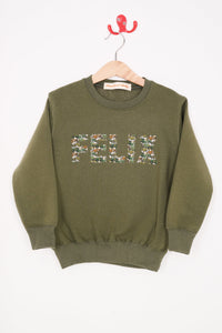 Magnificent Stanley sweatshirt Khaki Name Sweatshirt in Choice of Liberty Print