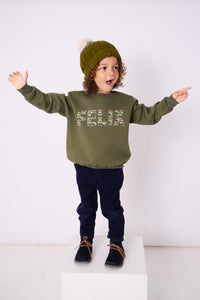 Magnificent Stanley sweatshirt Khaki Name Sweatshirt in Choice of Liberty Print