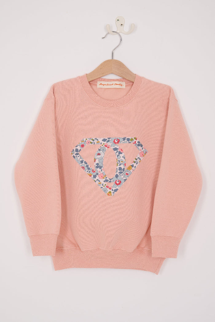 Magnificent Stanley sweatshirt Superhero Pink Sweatshirt in Choice of Liberty Print