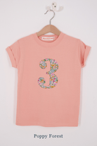 Magnificent Stanley Tee CREATE YOUR OWN Personalised or Age Dusty Pink Liberty Print T-Shirt