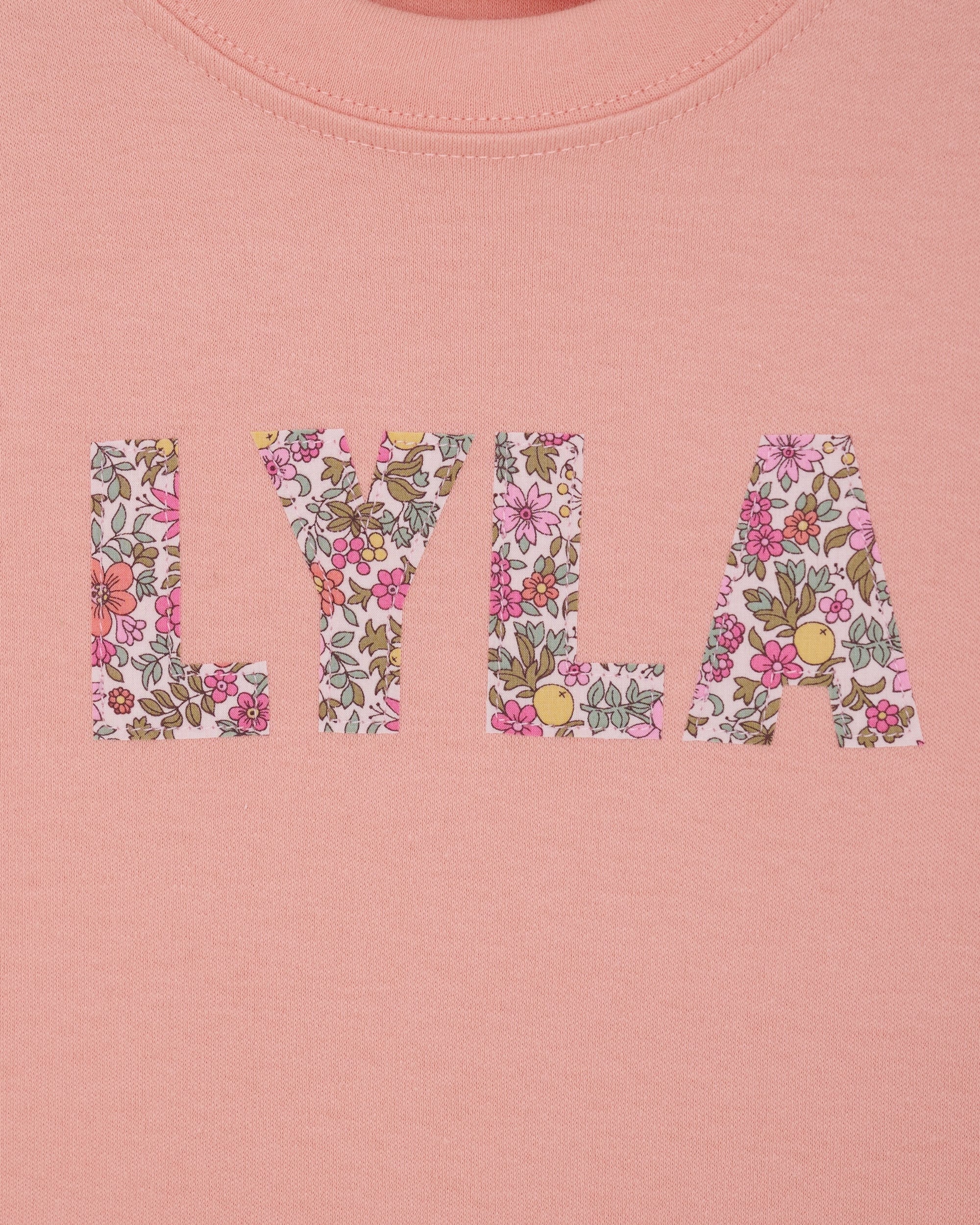 Magnificent Stanley Tee Dusty Pink Name Tee in Choice of Liberty Print