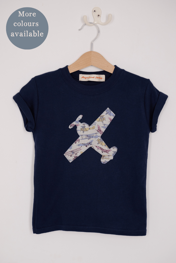 Magnificent Stanley Tee Jet Plane T-Shirt in Choice of Liberty Print