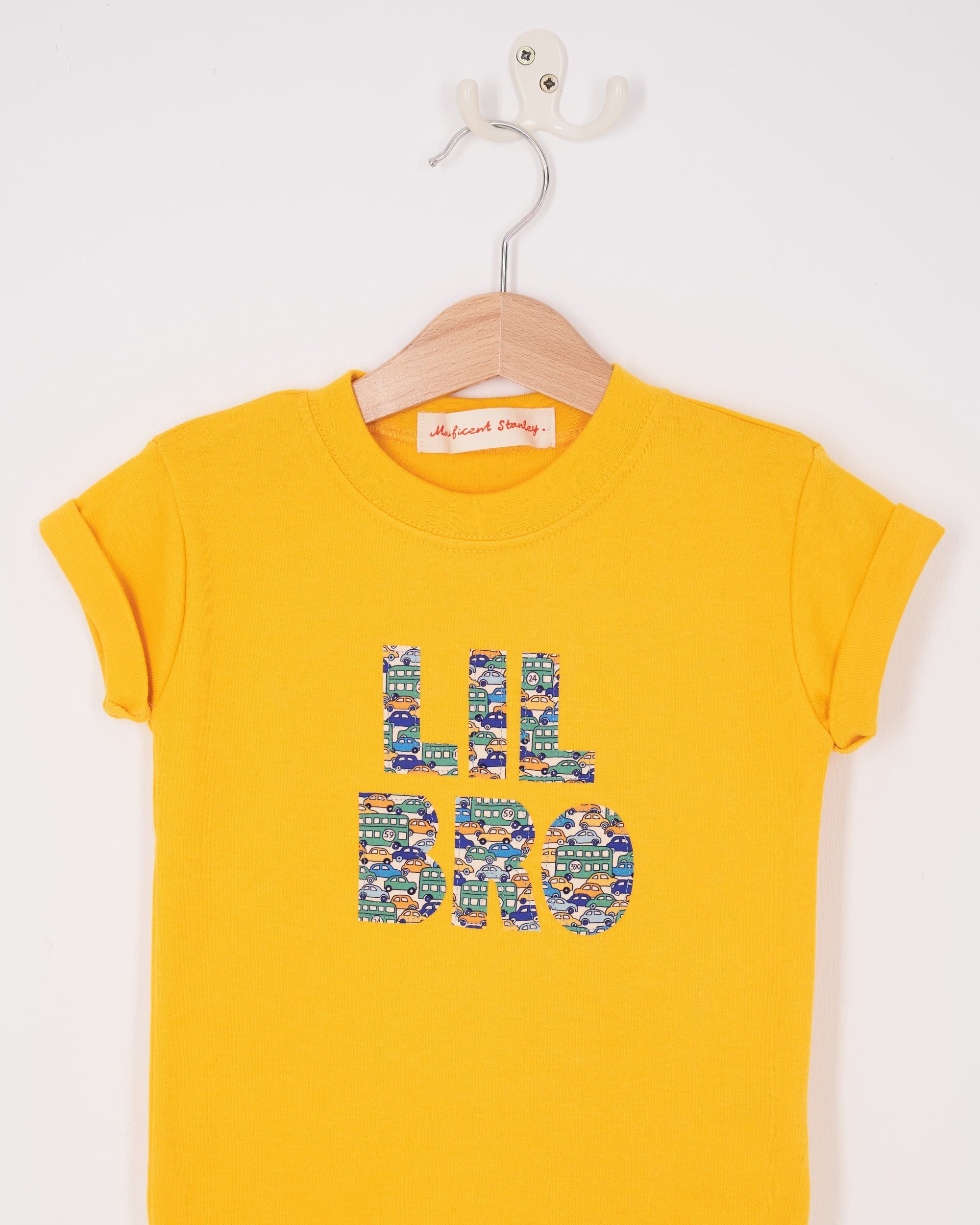 Magnificent Stanley Tee LIL' BRO Yellow T-Shirt in Choice of Liberty Print