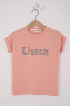 Magnificent Stanley Tee Lowercase Name Dusty Pink T-Shirt in Choice of Liberty Print