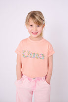 Magnificent Stanley Tee Lowercase Name Dusty Pink T-Shirt in Choice of Liberty Print