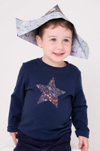 Load image into Gallery viewer, Magnificent Stanley Tee Navy Star T-Shirt in Adelajda&#39;s Wish Liberty Print