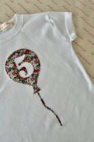 Magnificent Stanley Tee Number Balloon White T-Shirt in Choice of Liberty Print