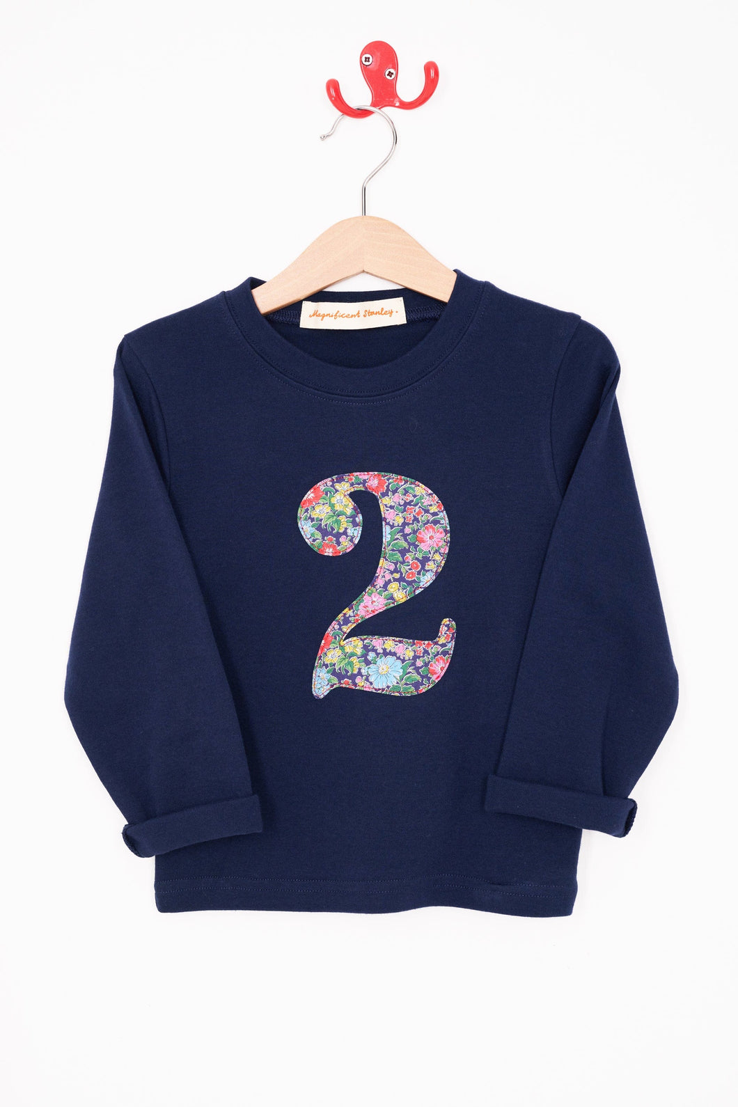 Magnificent Stanley Tee Number Navy T-Shirt in Clare Rich Liberty Print