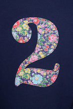 Load image into Gallery viewer, Magnificent Stanley Tee Number Navy T-Shirt in Clare Rich Liberty Print
