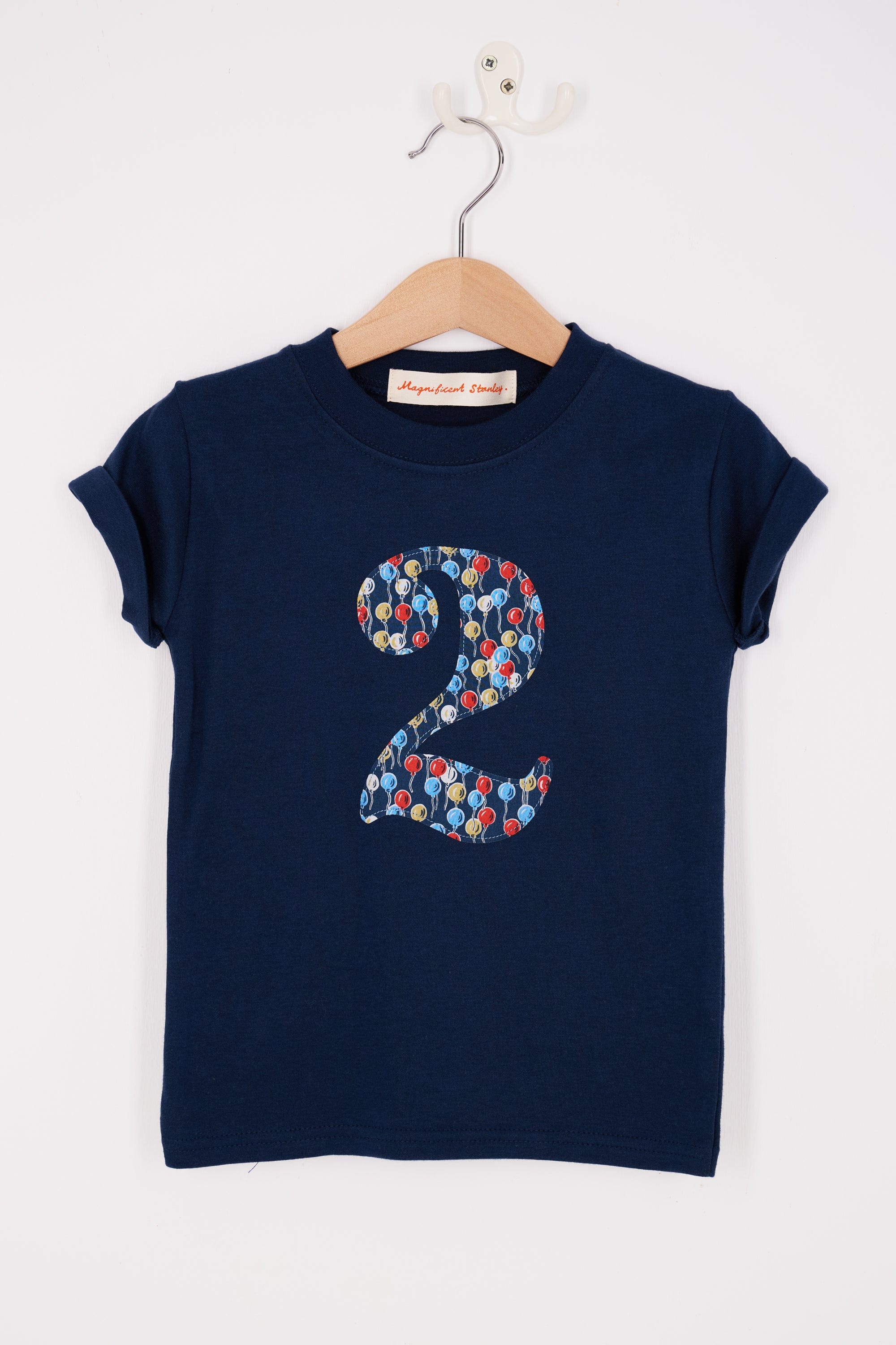 Magnificent Stanley Tee Number Navy T-Shirt in Ethan's Party Liberty Print