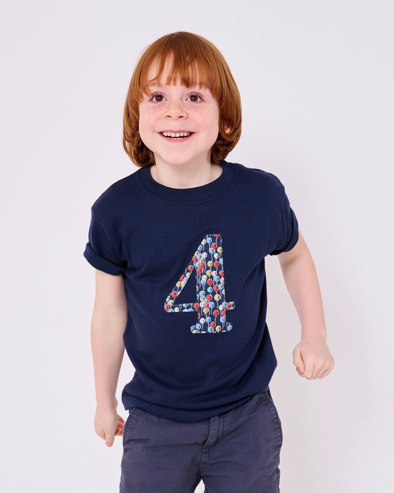 Magnificent Stanley Tee Number Navy T-Shirt in Ethan's Party Liberty Print