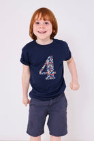 Magnificent Stanley Tee Number Navy T-Shirt in Ethan's Party Liberty Print