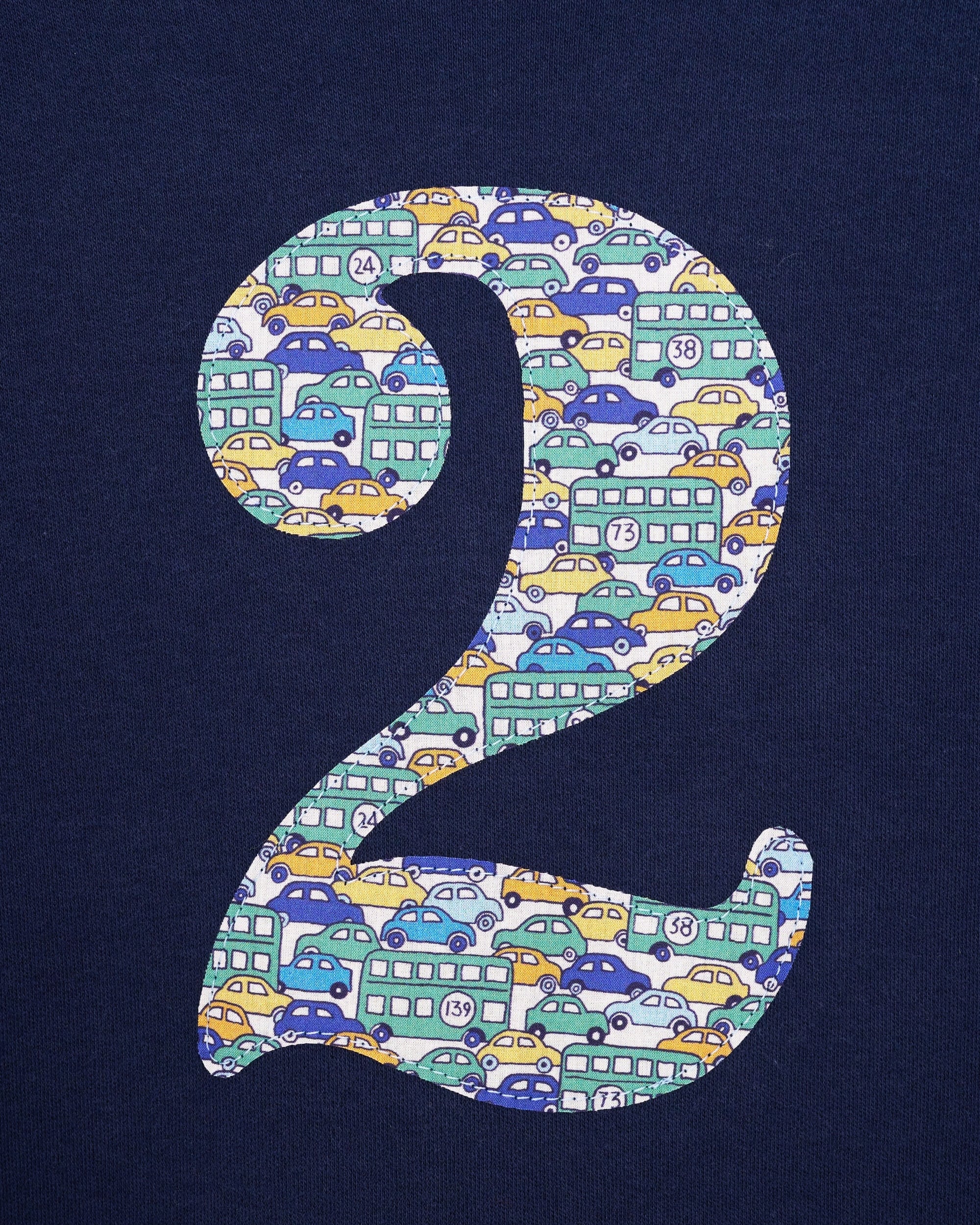 Magnificent Stanley Tee Number Navy T-Shirt in Hop On Hop Off Liberty Print