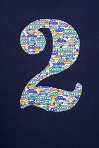 Magnificent Stanley Tee Number Navy T-Shirt in Hop On Hop Off Liberty Print