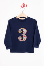 Load image into Gallery viewer, Magnificent Stanley Tee Number Navy T-Shirt in Libby Liberty Print