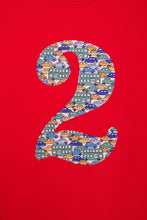 Load image into Gallery viewer, Magnificent Stanley Tee Number Red T-Shirt in Hop On Hop Off Liberty Print