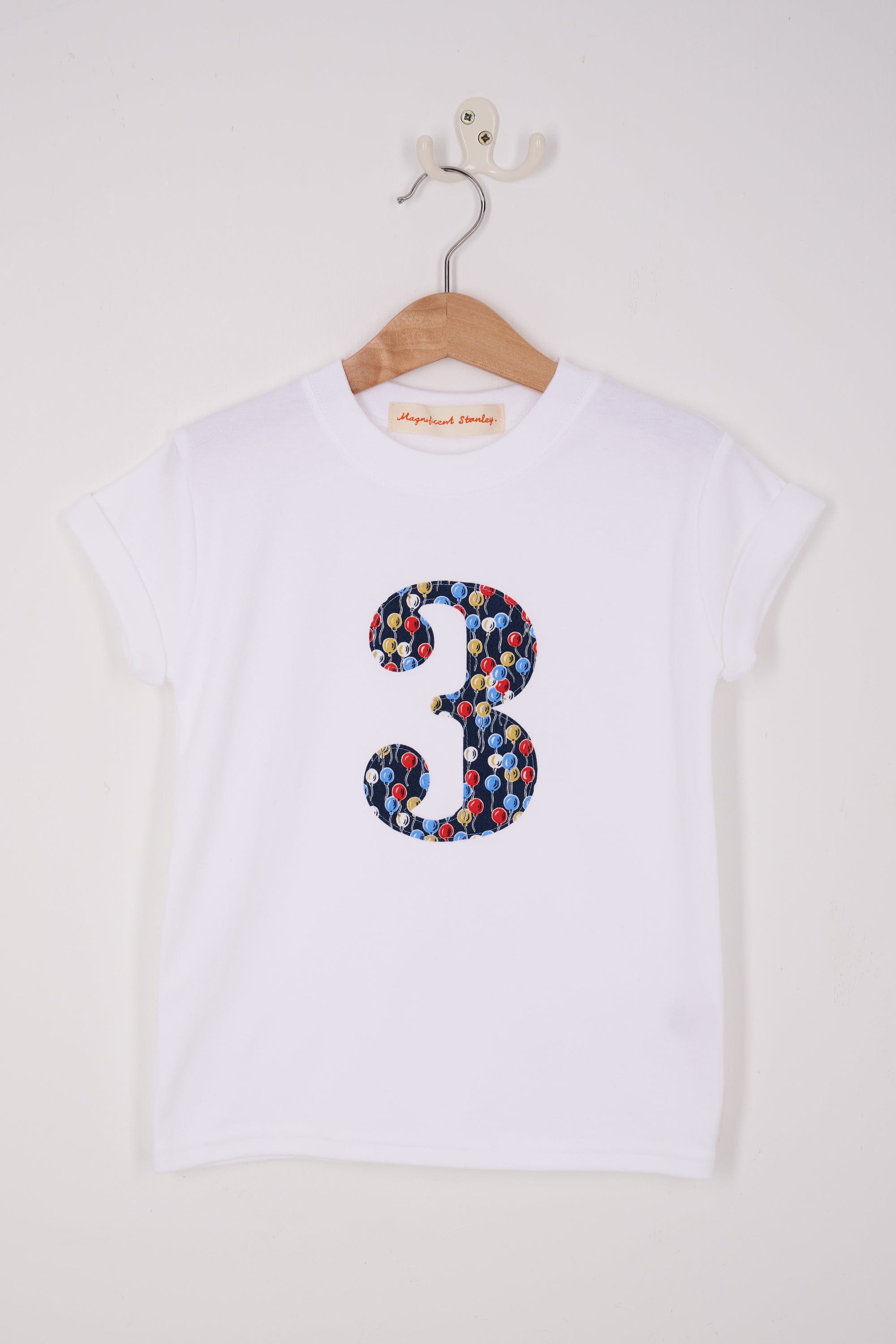 Magnificent Stanley Tee Number White T-Shirt in Ethan's Party Liberty Print