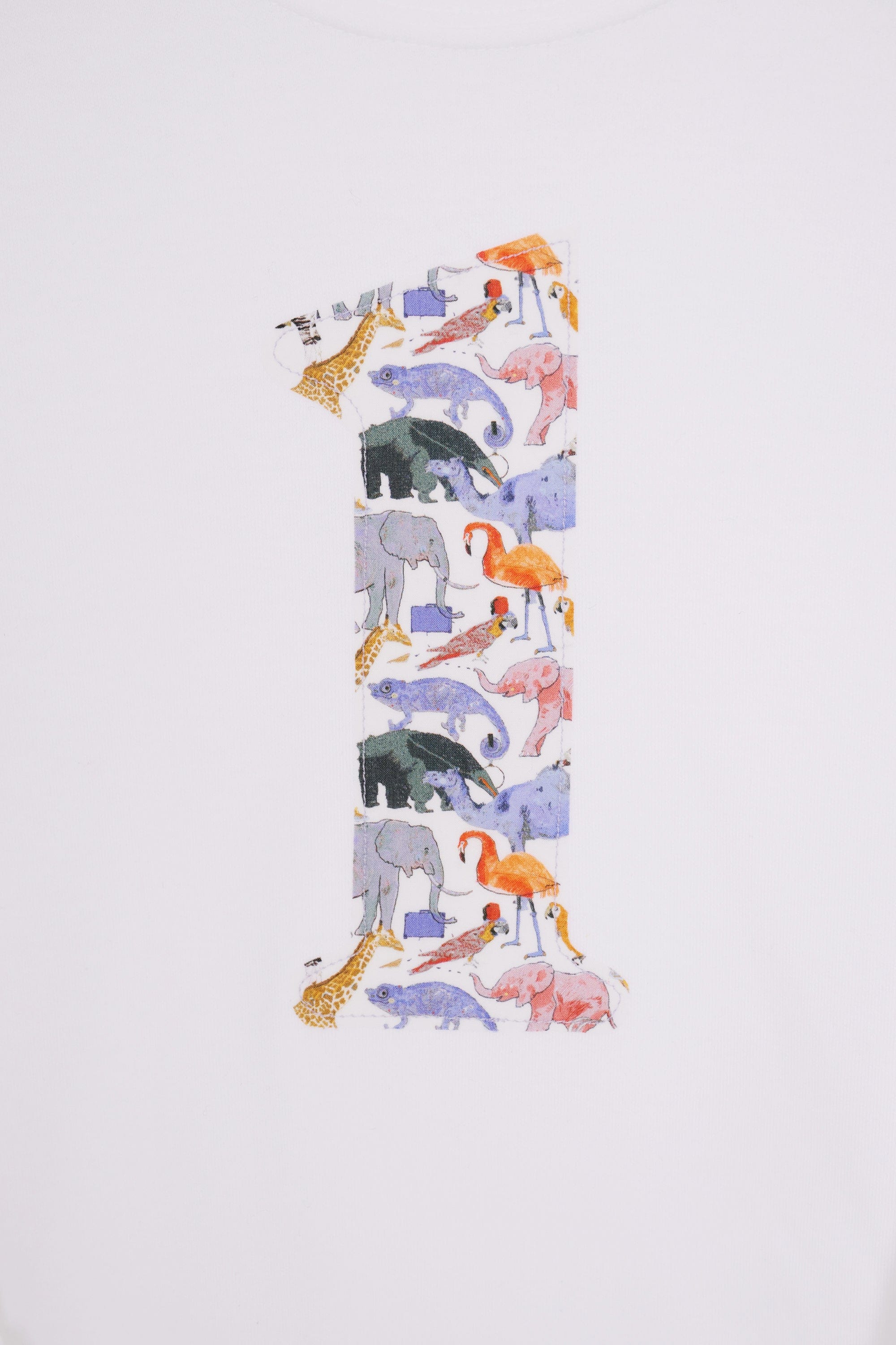 Magnificent Stanley Tee Number White T-Shirt in Queue For the Zoo Liberty Print