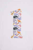 Magnificent Stanley Tee Number White T-Shirt in Queue For the Zoo Liberty Print