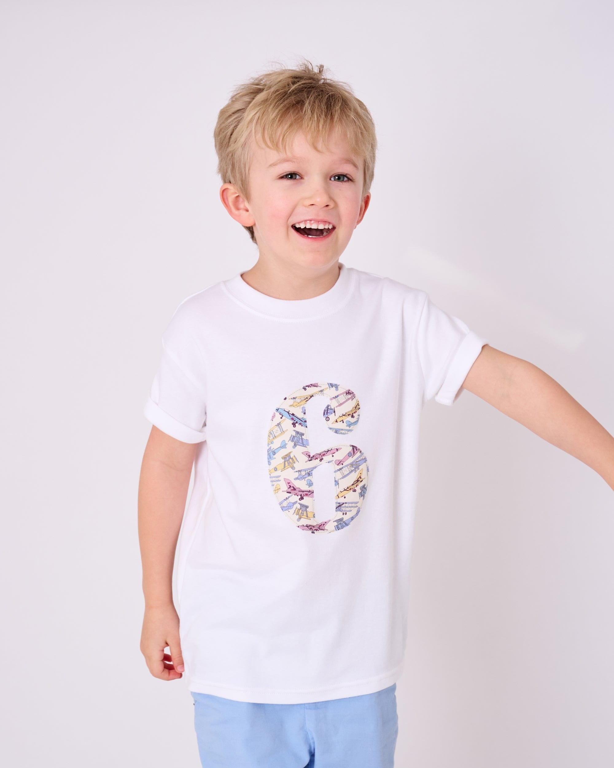 Magnificent Stanley Tee Number White T-Shirt in Tom's Jet Liberty Print