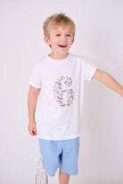 Magnificent Stanley Tee Number White T-Shirt in Tom's Jet Liberty Print