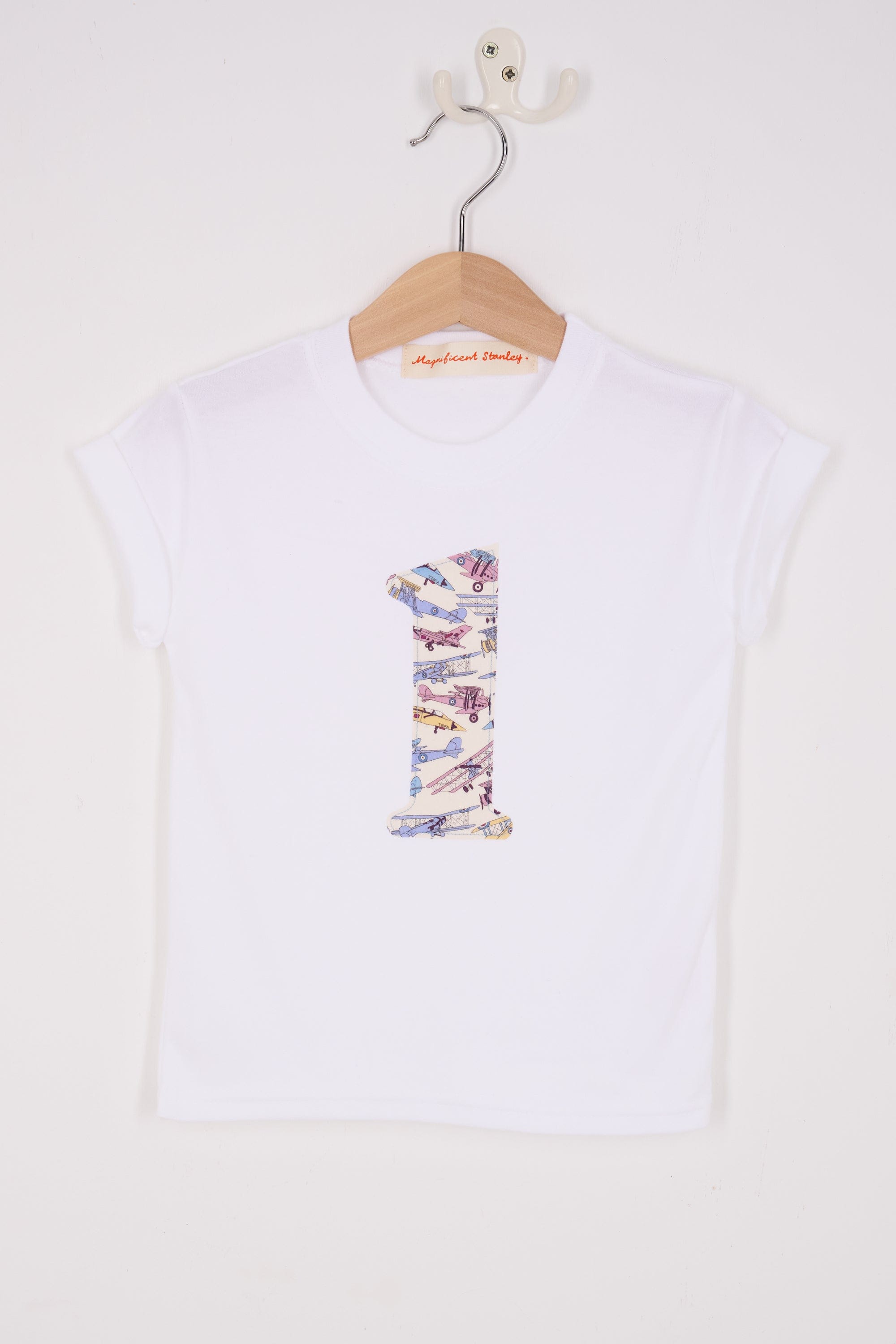 Magnificent Stanley Tee Number White T-Shirt in Tom's Jet Liberty Print