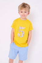 Magnificent Stanley Tee Number Yellow T-Shirt in Tom's Jet Liberty Print