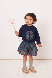 Magnificent Stanley Tee Personalised Navy T-Shirt in Fizz Pop Black Liberty Print