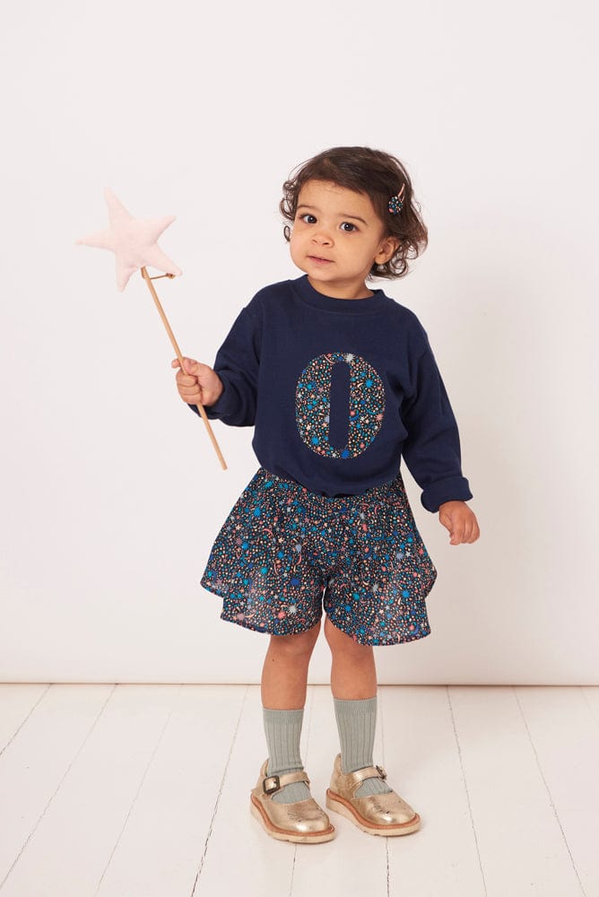 Magnificent Stanley Tee Personalised Navy T-Shirt in Fizz Pop Black Liberty Print