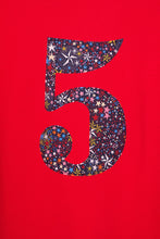 Load image into Gallery viewer, Magnificent Stanley Tee Personalised or Age Red T-Shirt in Adelajda&#39;s Wish Liberty Print