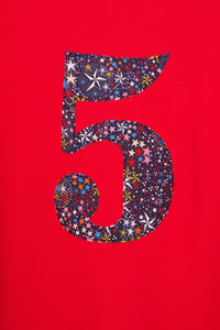 Magnificent Stanley Tee Personalised or Age Red T-Shirt in Adelajda's Wish Liberty Print