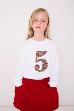 Load image into Gallery viewer, Magnificent Stanley Tee Personalised or Age White T-Shirt in Emma Etoile Liberty Print