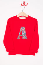Load image into Gallery viewer, Magnificent Stanley Tee Personalised Red T-Shirt in Clare Rich Liberty Print