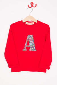 Magnificent Stanley Tee Personalised Red T-Shirt in Clare Rich Liberty Print