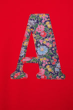Load image into Gallery viewer, Magnificent Stanley Tee Personalised Red T-Shirt in Clare Rich Liberty Print