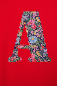 Magnificent Stanley Tee Personalised Red T-Shirt in Clare Rich Liberty Print