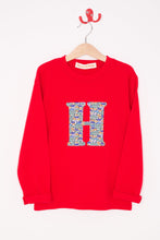 Load image into Gallery viewer, Magnificent Stanley Tee Personalised Red T-Shirt in Hop On Hop Off Liberty Print
