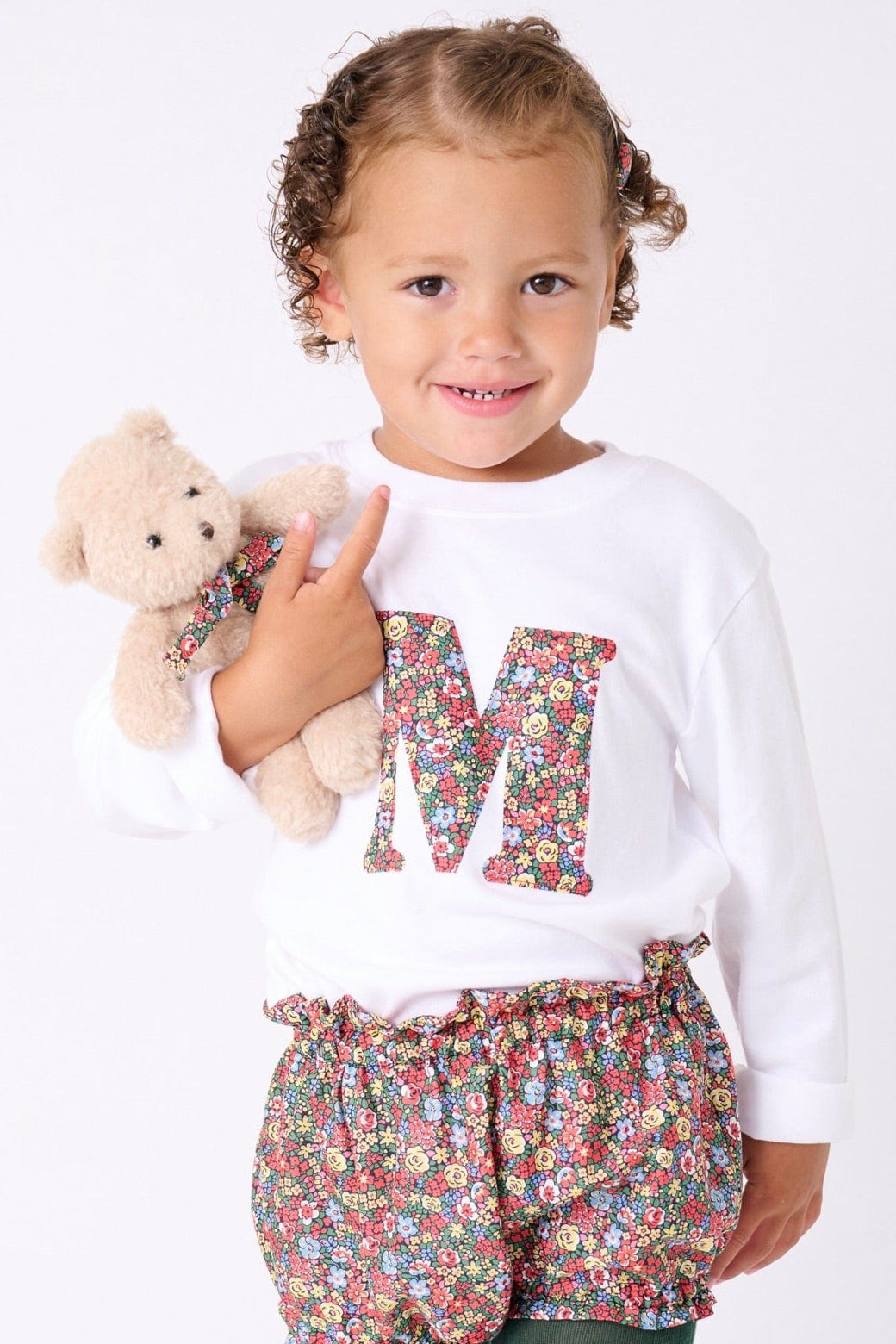 Magnificent Stanley Tee Personalised White T-Shirt in Emma Louise Liberty Print