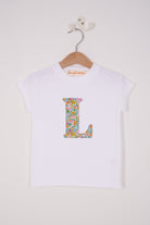 Magnificent Stanley Tee Personalised White T-Shirt in Poppy Forest Liberty Print