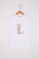 Magnificent Stanley Tee Personalised White T-Shirt in Tom's Jet Liberty Print