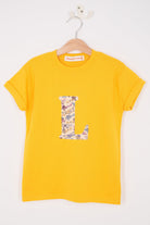 Magnificent Stanley Tee Personalised Yellow T-Shirt in Tom's Jet Liberty Print