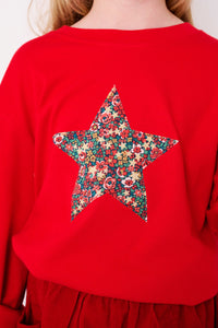 Magnificent Stanley Tee Red Star T-Shirt in Emma Etoile Liberty Print
