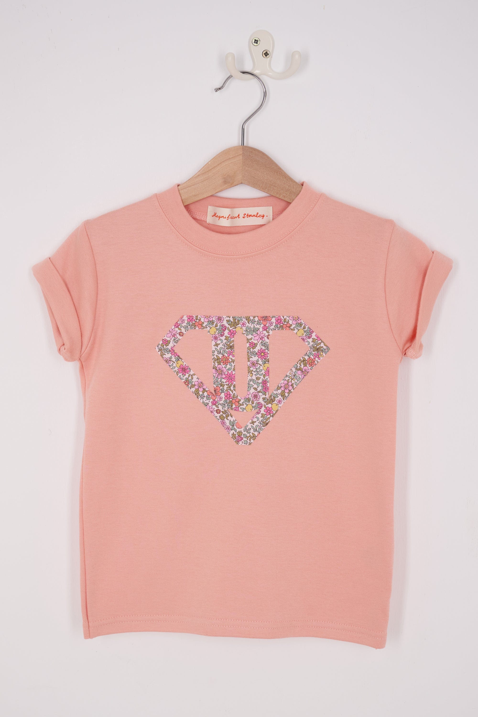 Magnificent Stanley Tee Superhero Dusty Pink T-Shirt in choice of Liberty Print