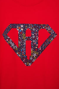 Magnificent Stanley Tee Superhero Red T-Shirt in choice of Liberty Print